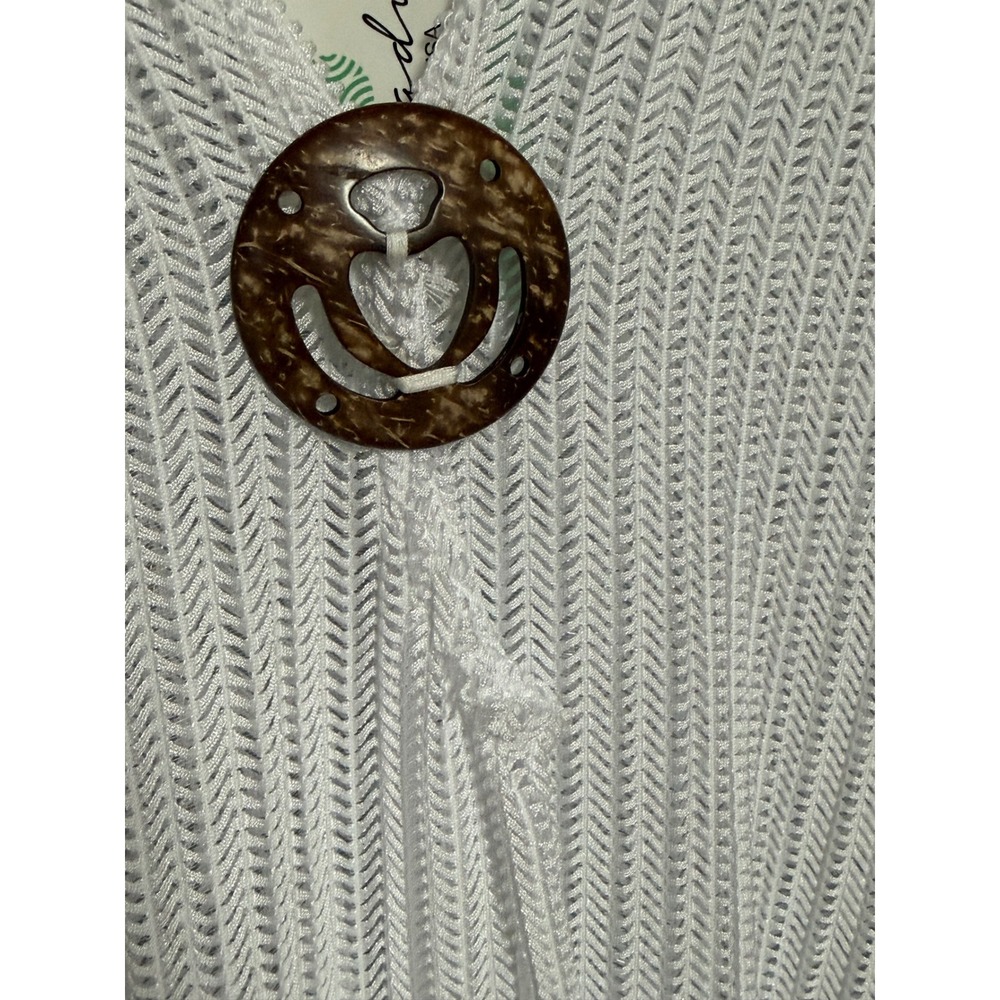Paradise Fashion USA White Beach Cover Up Tank Top Handkerchief Hem XL/XXL NWT - Picture 3 of 9